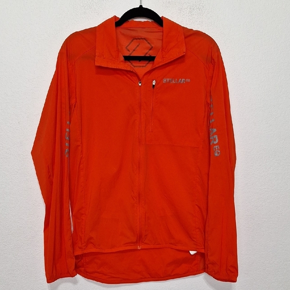 Stellar Equipment Men's Orange Gorpcore Full Zip Windbreaker Jacket 2.0 Size.M - Picture 2 of 15